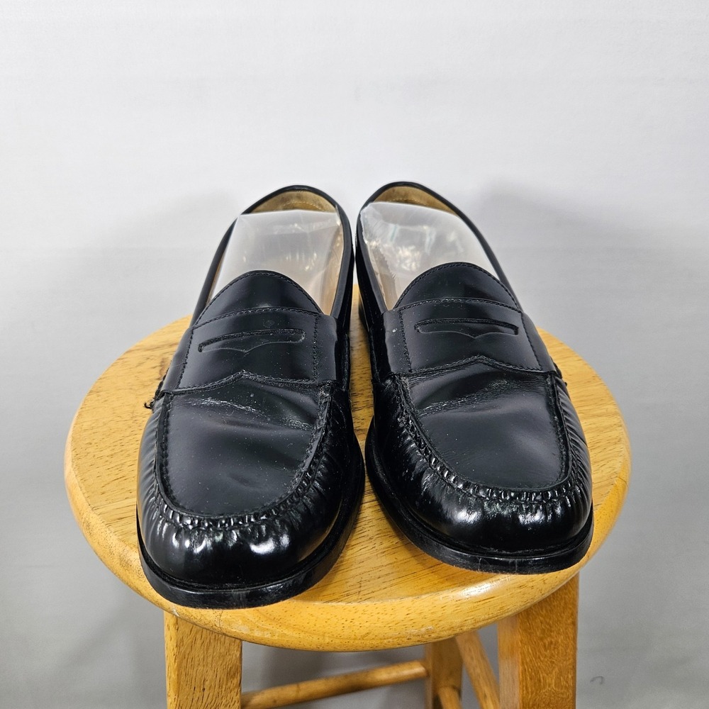 Cole Haan Pinch Penny Black Leather Penny Loafer Dress Shoes Men's 12 D - Picture 2 of 9